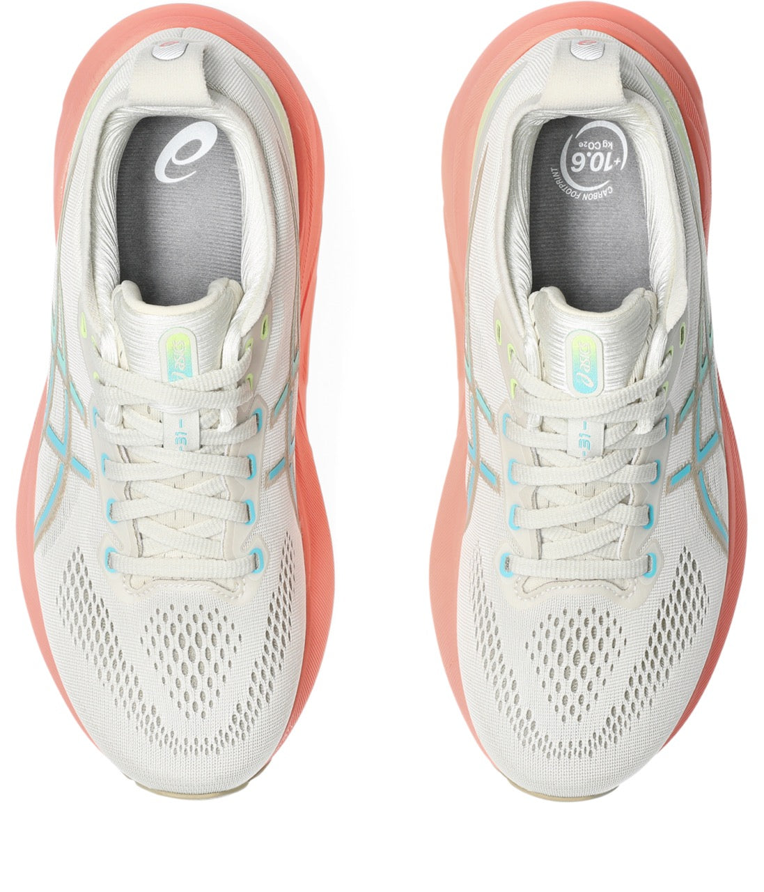 ASICS Women's GEL-Kayano 31 Running Shoes - Lightweight Stability Sneakers for Women with Cushioning Support (Birch/Energy Aqua) - Perfect for Road Running, Jogging & Gym Workouts