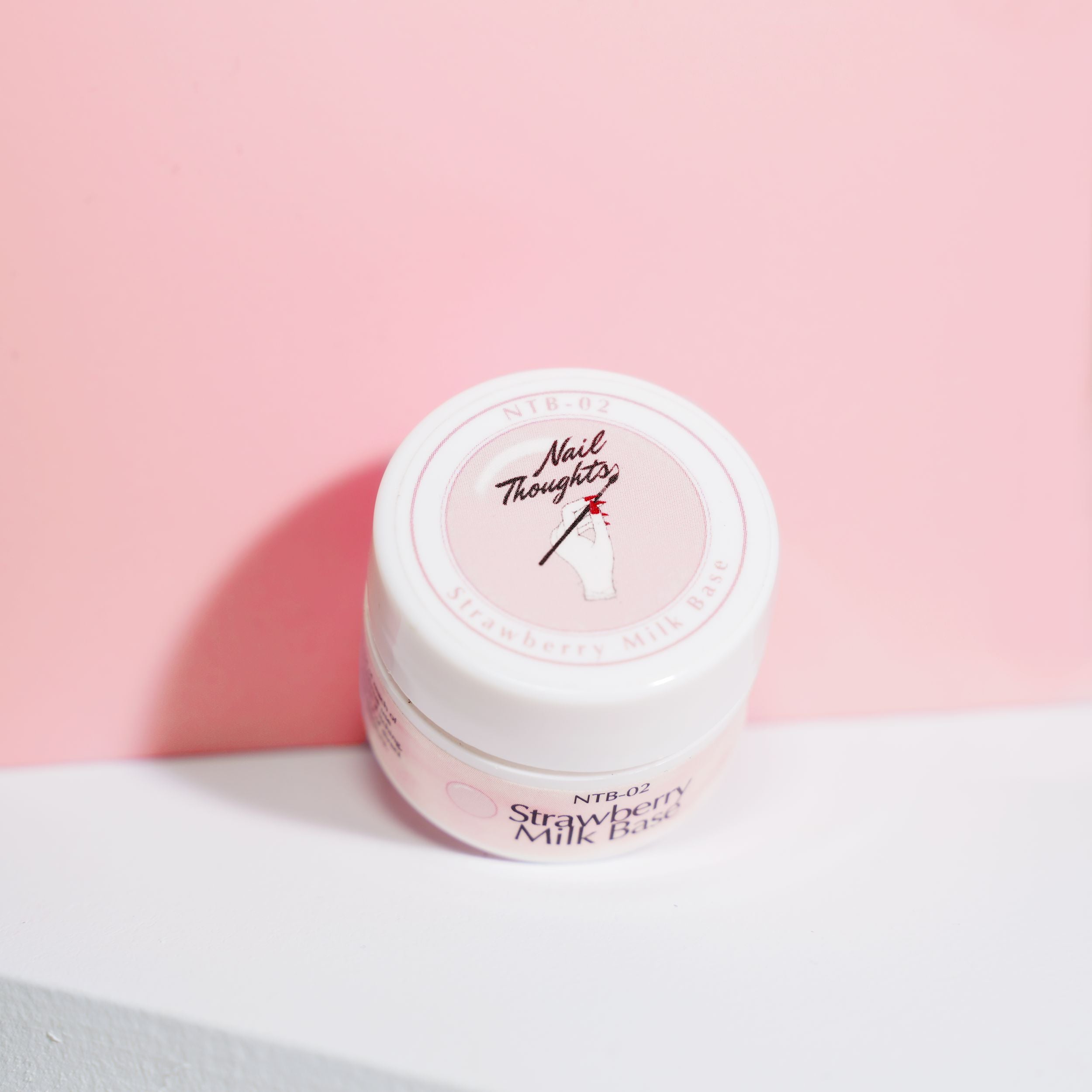 POT NTB 02 Strawberry Milk Nail Polish Base Coat - 8g Gel for Natural Nail Strengthening & Manicure | Perfect for DIY Home Nail Art & Salon Professionals