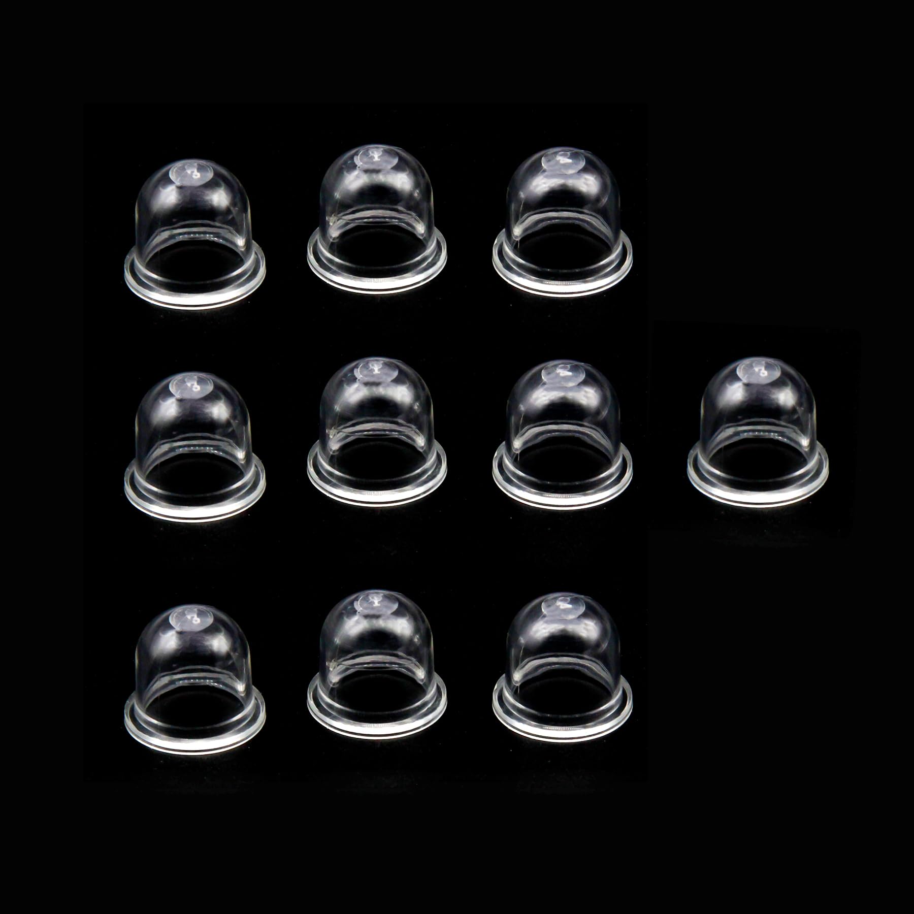 10-Piece Carburetor Primer Bulbs Kit - Compatible with Homelite, Echo, Ryobi, Poulan, Zama - Replacement for Stihl FS46, FS45, FS55, FS40, FS40C, FS50, FS90 String Trimmer - Perfect for Lawn Mower & Small Engine Repair