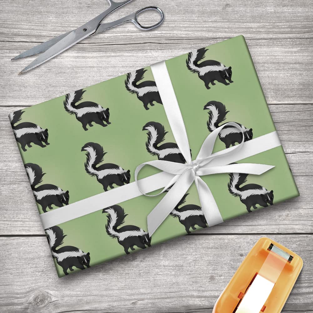 GRAPHICS & MORE Skunk Posing Gift Wrap Paper Rolls - Perfect for Birthday, Christmas, and Party Present Wrapping