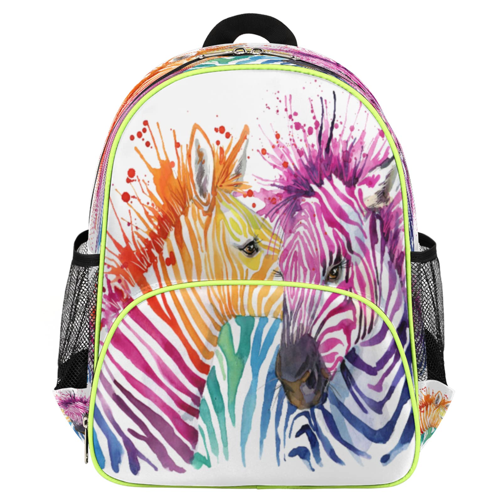 Zebra Print Kids Backpack for Boys & Girls - Waterproof Animal Design Toddler Backpack with Adjustable Chest Strap for Kindergarten, Preschool, Travel & Daycare - Perfect for School, Outdoor Adventures & Daily Use