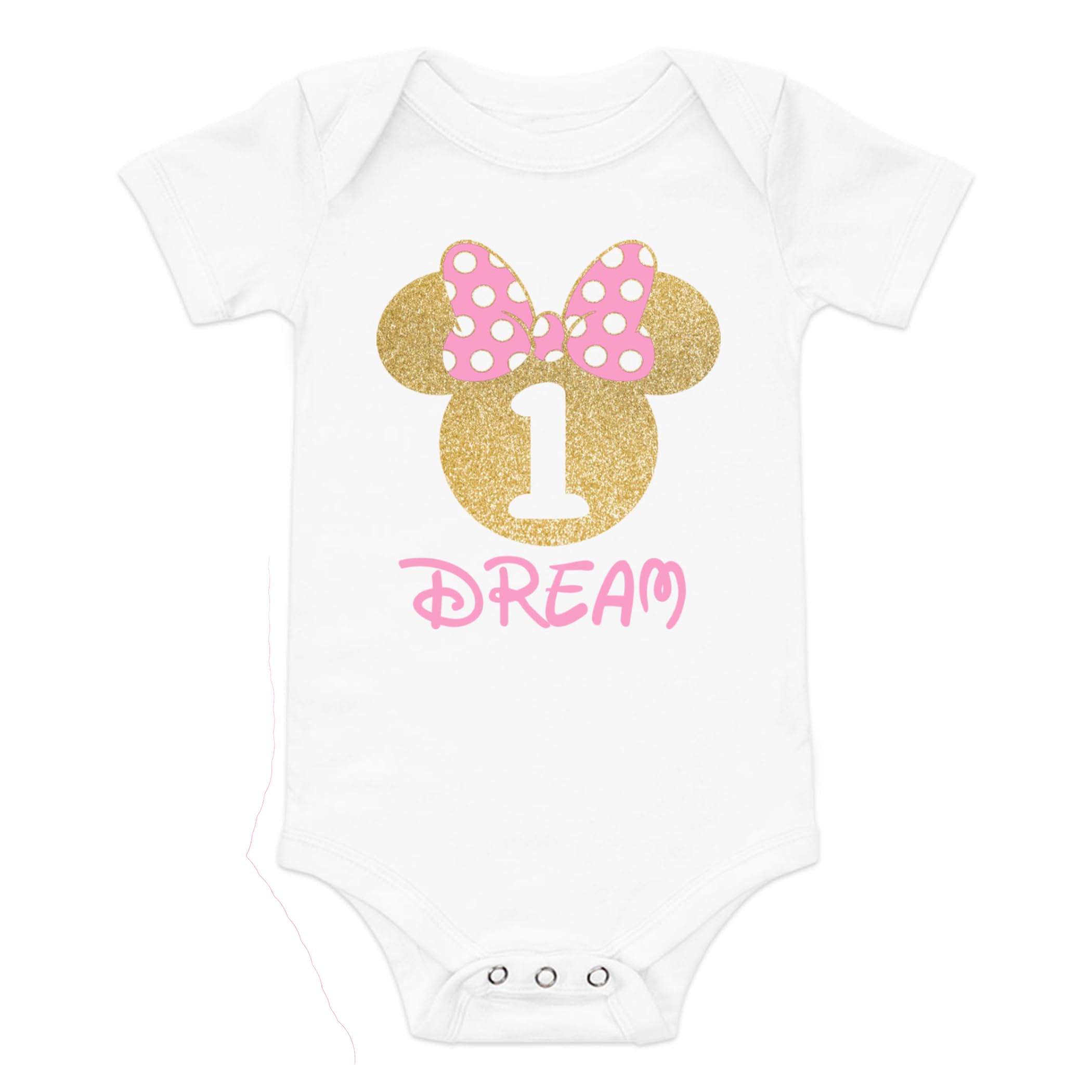 Minnie Mouse Birthday Outfit for Girls - 1st 2nd 3rd 4th Birthday Party Dress with Pink Tutu & Gold Accents | Perfect for Disney Themed Parties, Photo Shoots & Special Celebrations