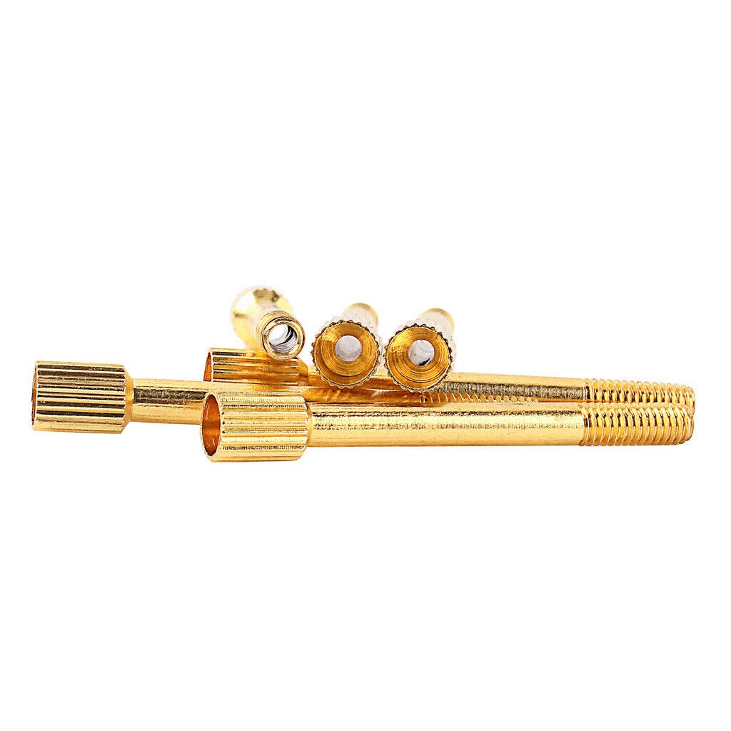 6-Piece Brass Electric Guitar Tremolo Bridge Saddle Clamp & String Screws Set - Premium Guitar Parts for Enhanced Stability & Tuning - Perfect for DIY Guitar Repair & Upgrades
