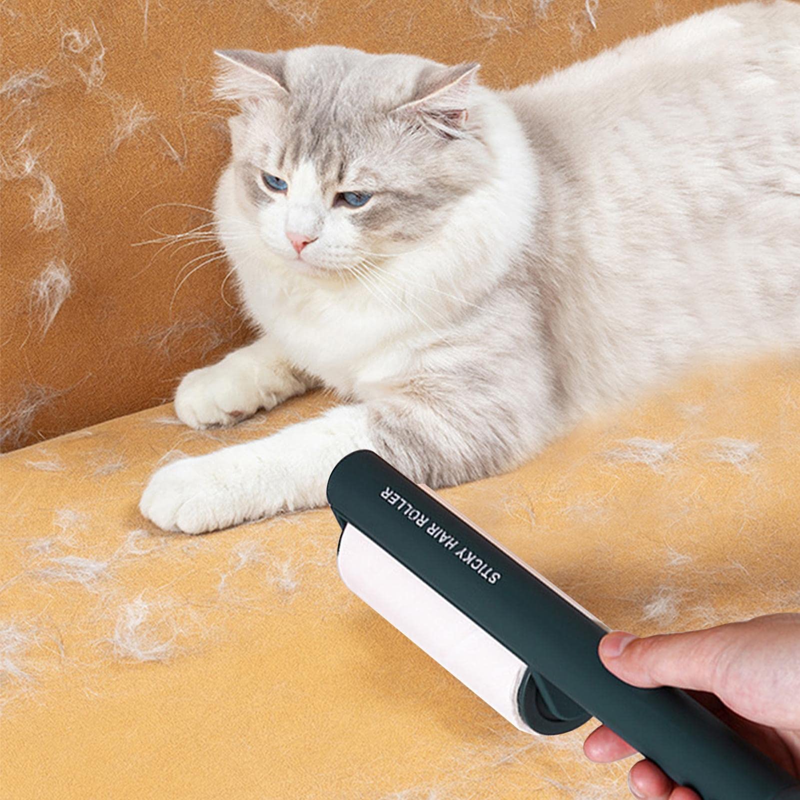 Sticky Roller Lint Remover - Pet Hair & Dust Cleaner for Clothes, Carpet