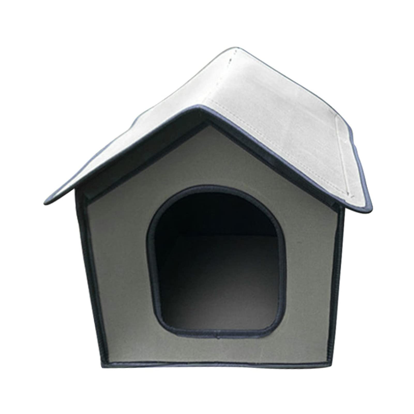 **Waterproof & Weatherproof Outdoor Cat House - Foldable Pet Shelter Tent for Indoor & Outdoor Use, Stray Cat Litter Villa, Kitty House (Medium, Grey) - Perfect for Backyards, Gardens & Camping**