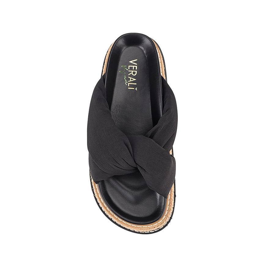 Thames Platform Slides for Women - Comfortable Black Summer Sandals - Perfect for Beach, Pool, and Casual Outings