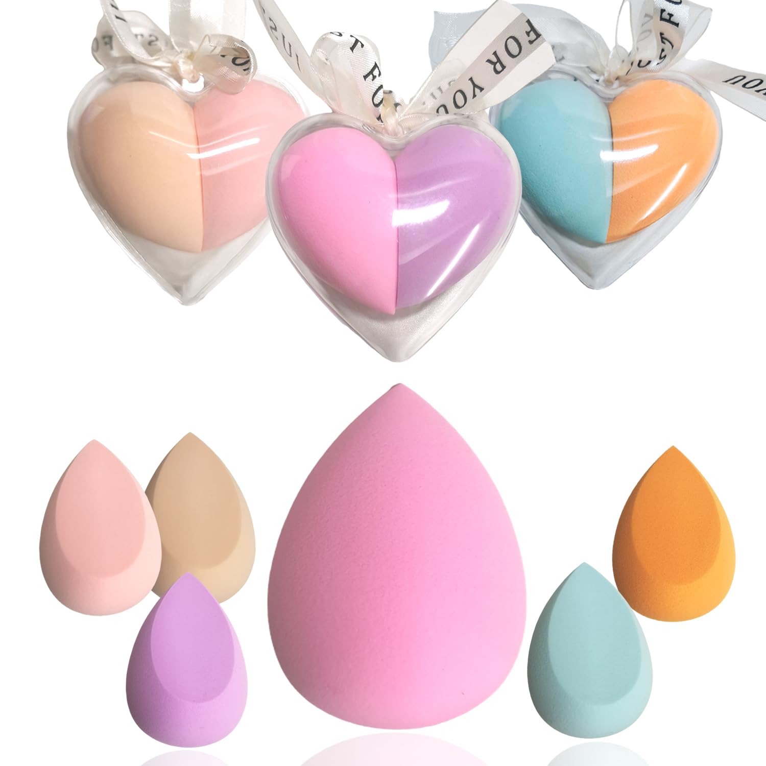 Hysotok 3-Pack Makeup Blender Sponge Set - Professional Beauty Sponges for Flawless Foundation, Liquid, Cream & Powder Application | Multi-Colored Cosmetic Blenders | Perfect for Daily Makeup & Valentines Day Gifts for Her | Great for Contouring, Highlighting & Airbrush Finish