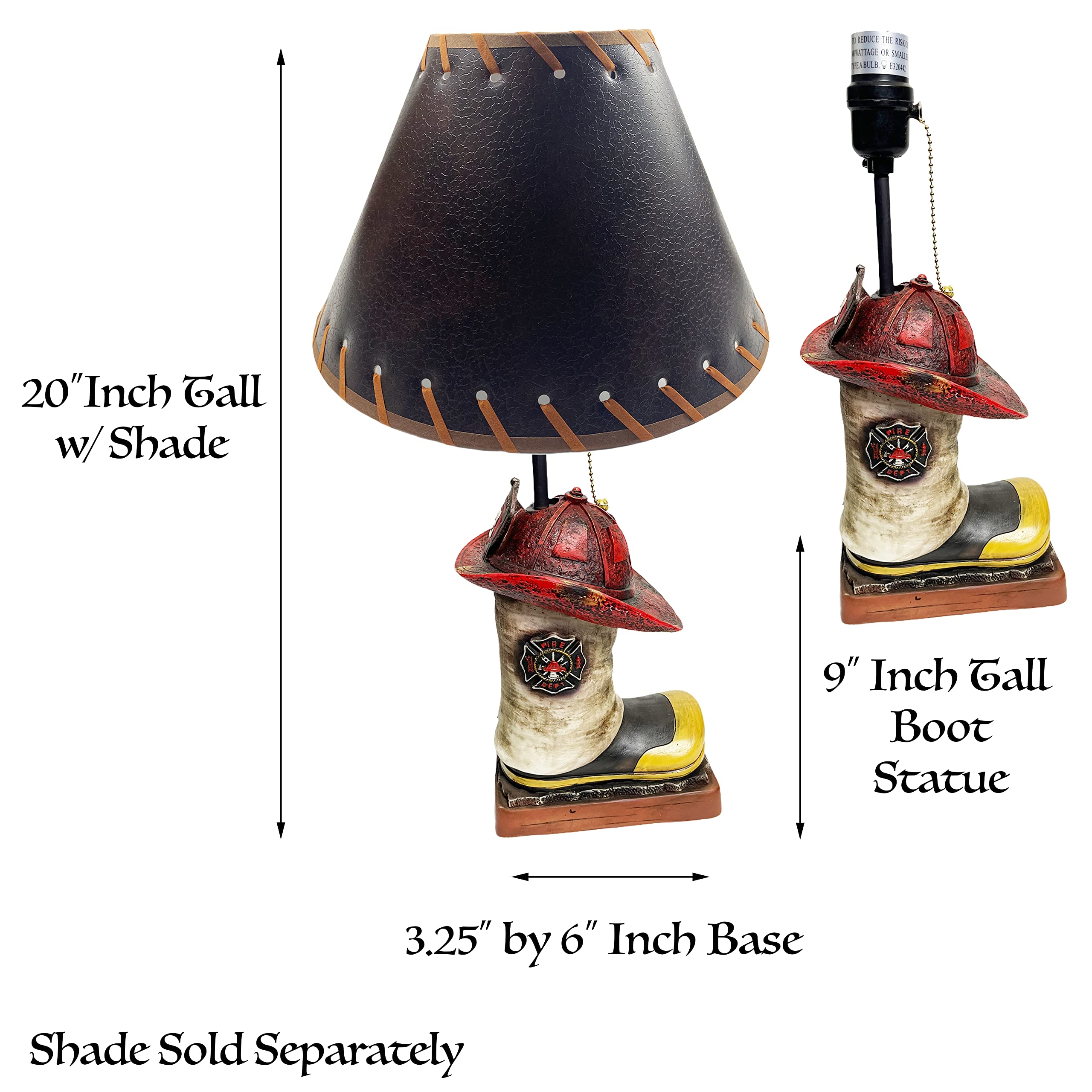Firefighter Boot and Helmet Desk Lamp - 12