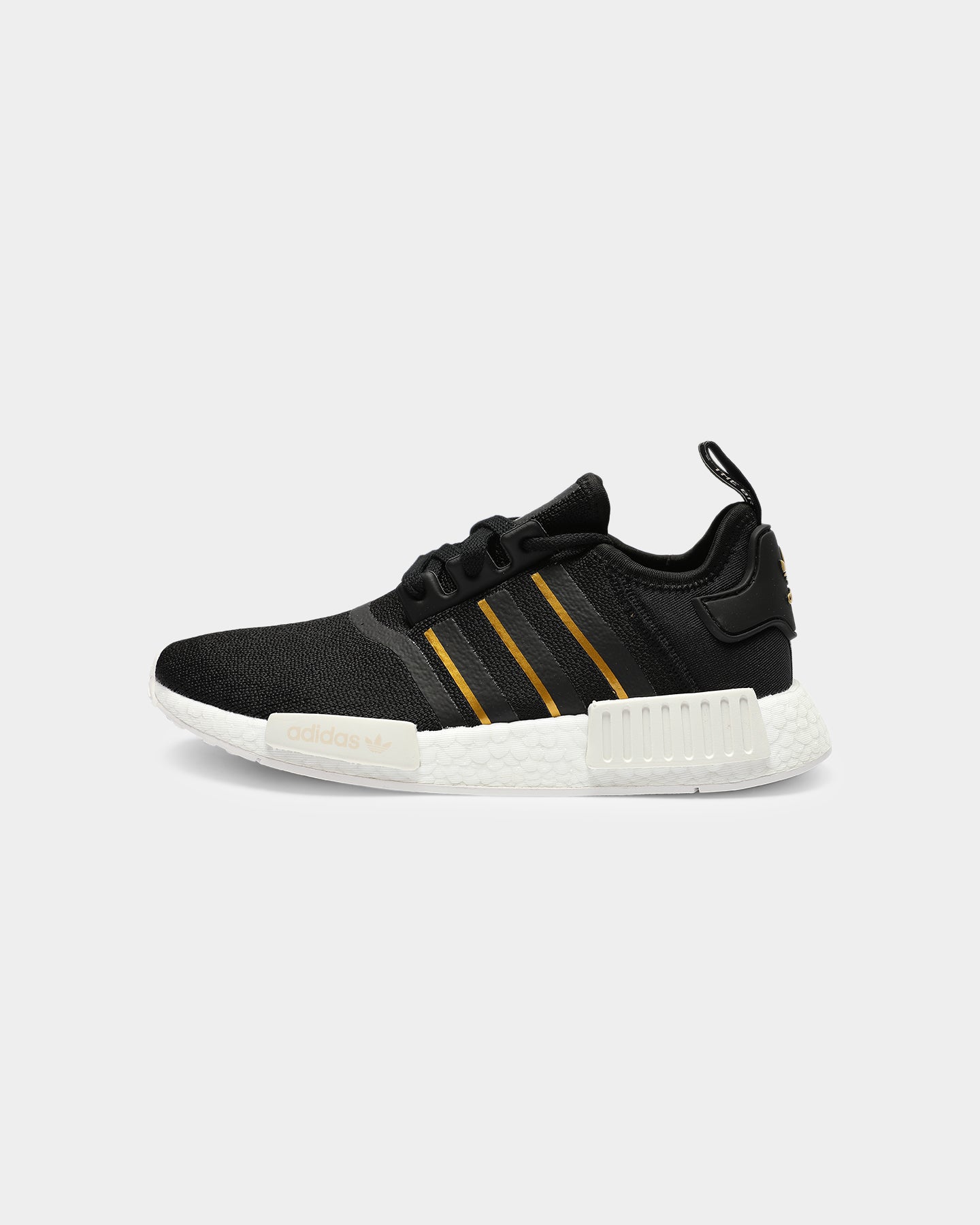 Adidas Women's NMD_R1 Running Shoes - Black Gold White Colorway | Lightweight Comfortable Sneakers for Women | Perfect for Gym, Jogging & Casual Wear