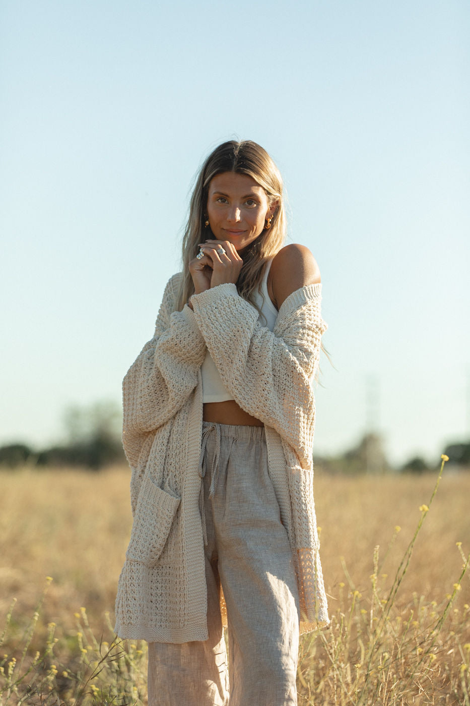 Lottie Oversized Cable Knit Cardigan for Women - Cozy Long Chunky Knit Sweater Open Front - Perfect for Fall, Winter & Layering Outfits