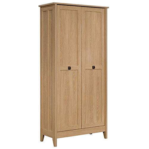 Pemberly Row Engineered Wood Tall Storage Cabinet in Dover Oak - Modern Organizer for Bedroom, Living Room & Office - Durable Oak Finish for Home & Office Storage Solutions