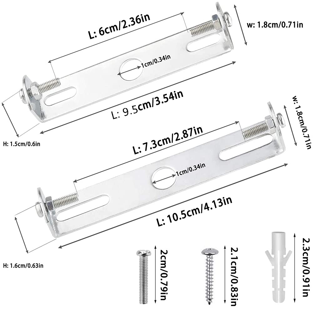 Stainless Steel Ceiling Light Fixture Bracket - 4 Pcs 90mm/105mm Pendant Mounting Plate with Screws for Chandelier & Ceiling Lamp Installation | Perfect for Living Room, Bedroom & Dining Room Lighting