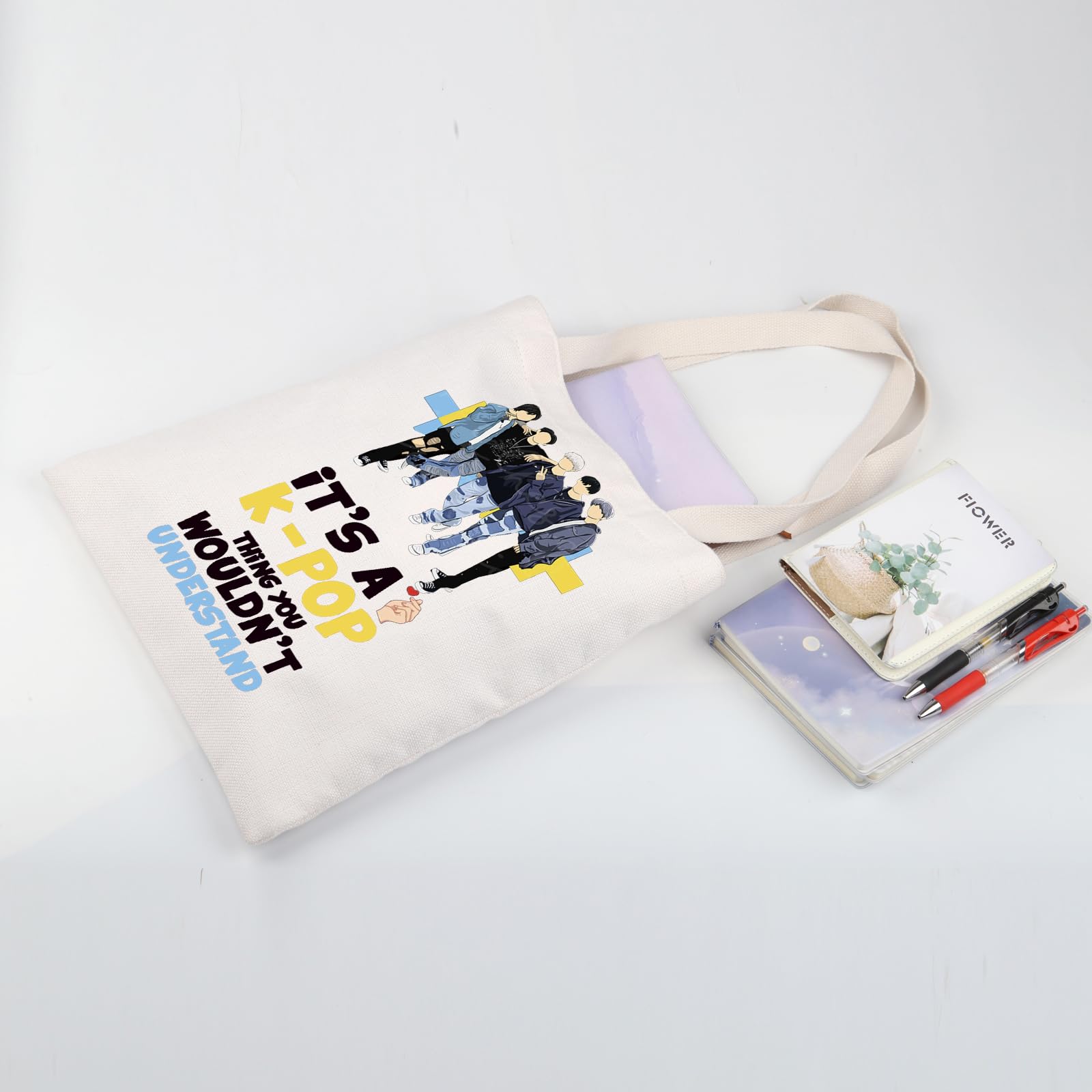 UJIMS K-pop Tote Bag - Korean Singer Album Inspired Gift for Fans | K-pop Merchandise & Music Lover Present | Perfect for Concerts, Fan Meetings & Daily Use