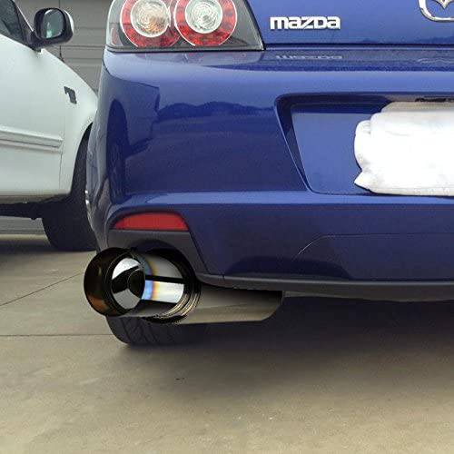 ASA T Muffler with Silencer - 4 Inch Stainless Steel Flat Exhaust Tip - Perfect for Car, Truck & Motorcycle Performance Upgrades