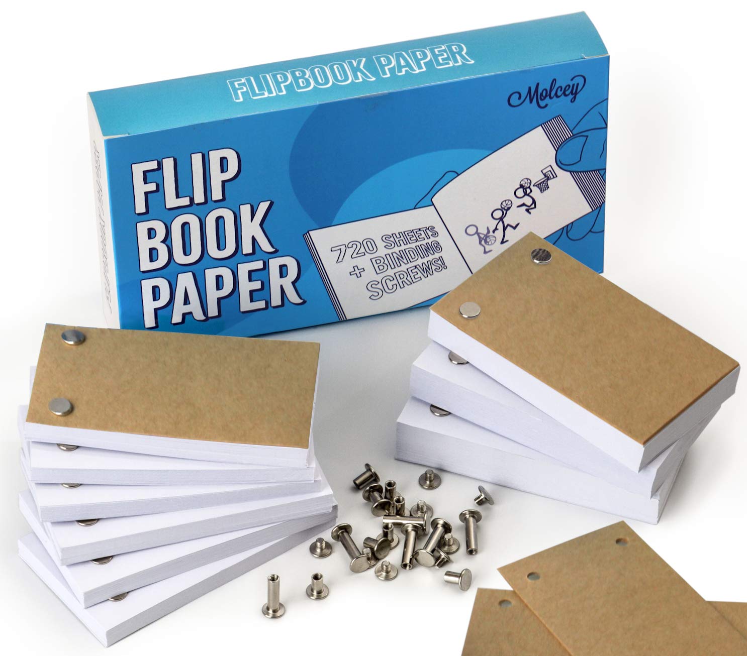 Premium 720-Sheet Blank Flip Book Paper with Holes (1480 Pages) - Professional Animation Sketching Paper for Light Pads | Ideal for Drawing, Comics, DIY Animation Projects & Flip Book Kits | Perfect for Artists, Students & Animation Enthusiasts