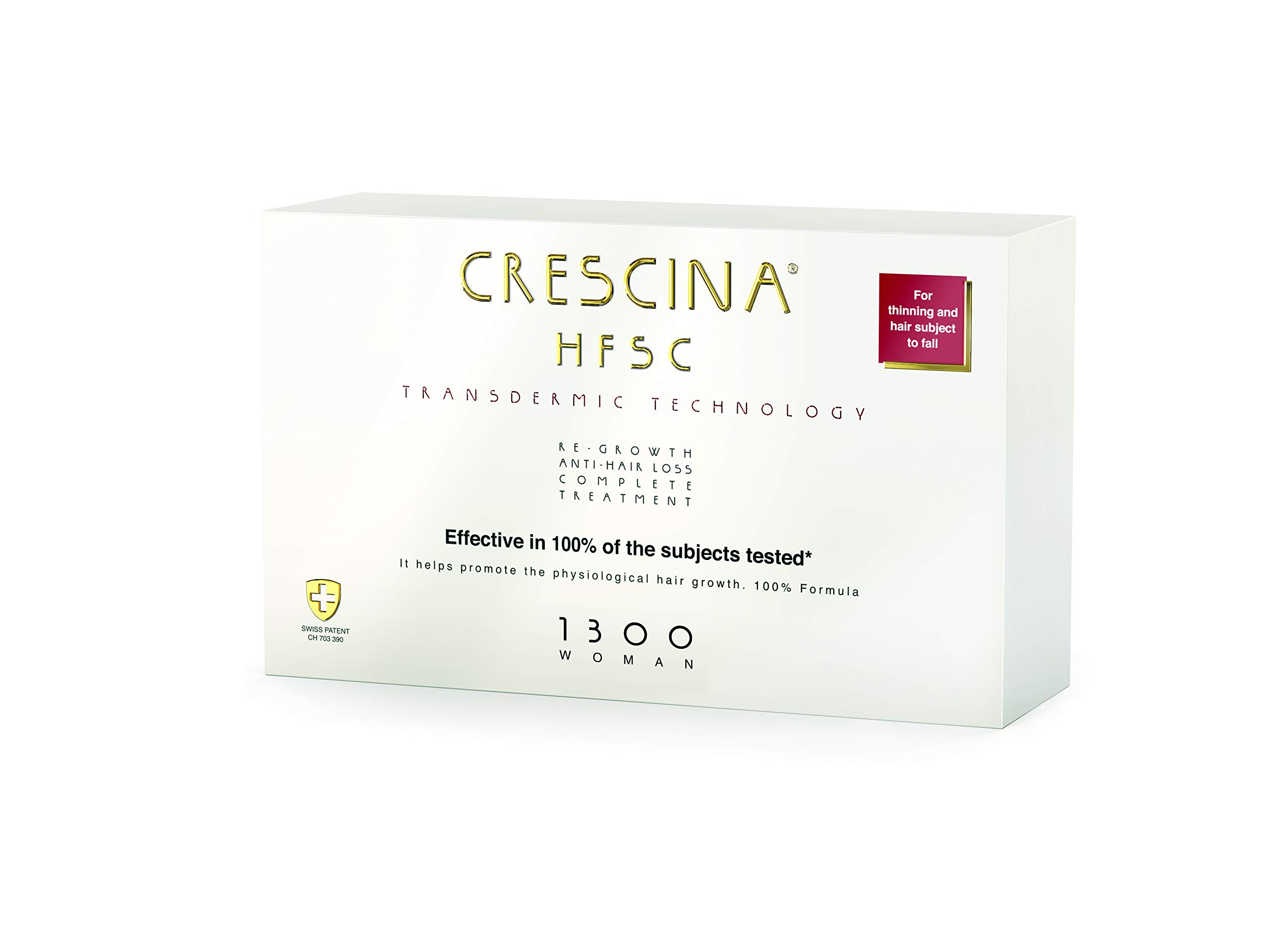Crescina HFSC Transdermic Technology Hair Growth Treatment for Women - 1300 Complete Set (10+10 x 3.5ml) | Anti-Hair Loss Solution for Thinning Hair & Scalp Care | Perfect for Daily Hair Regimen & Salon Treatments