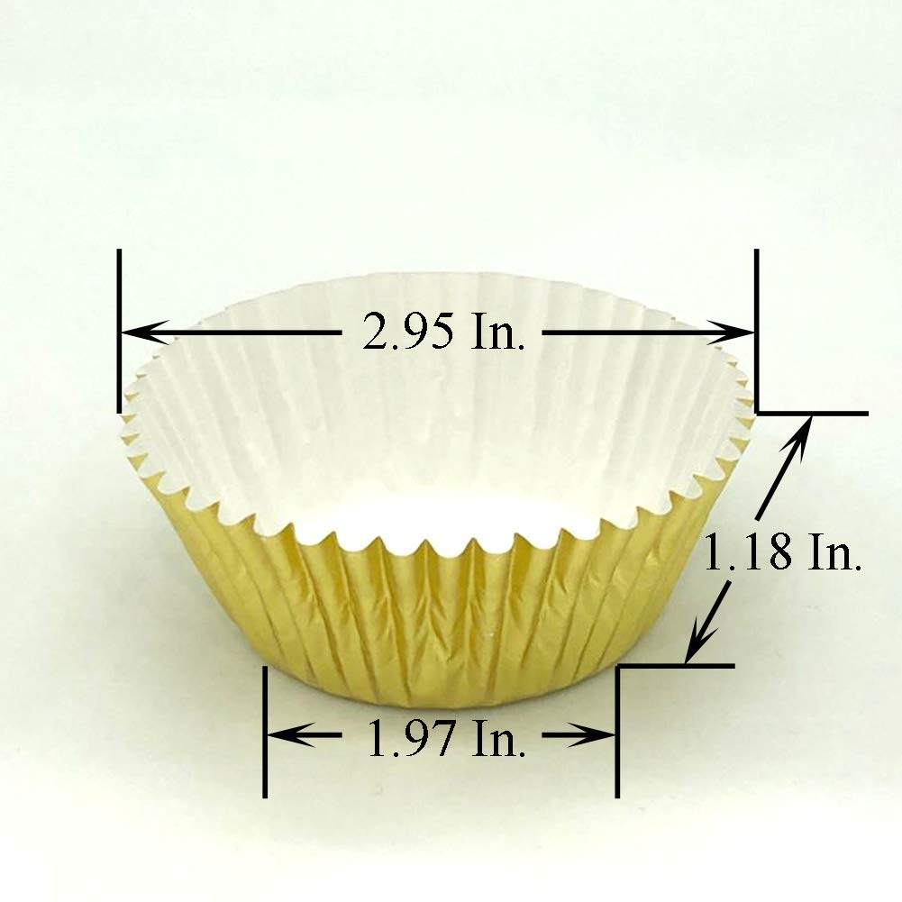 Premium Gold Foil Cupcake Liners - 240 Count Standard Baking Cups for Weddings, Birthday Parties, Baby Showers & Special Events - Elegant Dessert Presentation for Professional Bakers & Home Baking