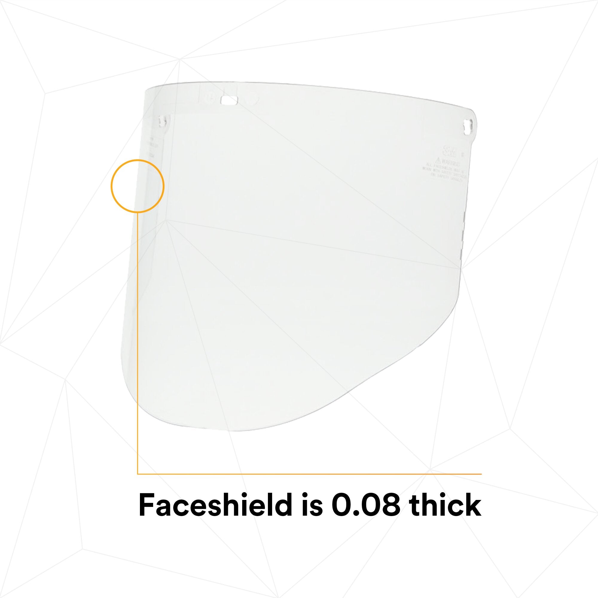 3M Clear Polycarbonate Faceshield WP96 (82701-00000) - Molded Safety Face Shield for Construction, Woodworking & Industrial Use - Impact Resistant Eye Protection for Workers