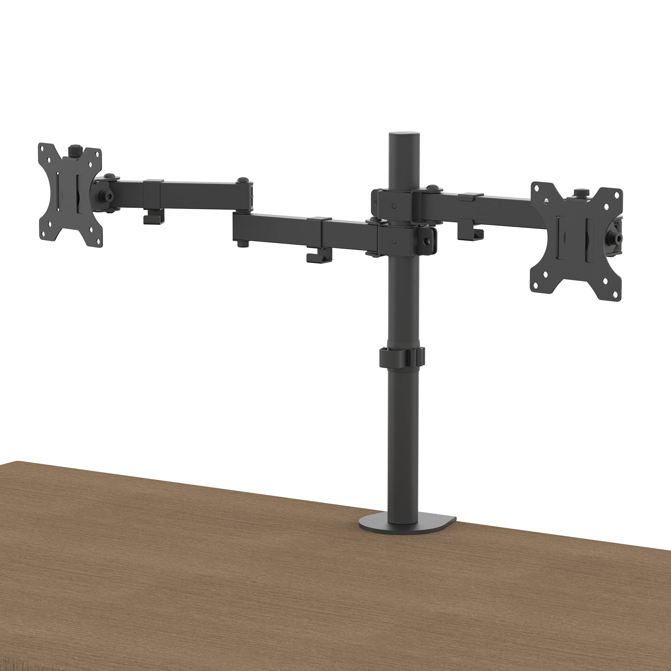 Ergonomic Adjustable Clamp-On Standing Desk Converter - Dual Monitor & Laptop Stand for 13