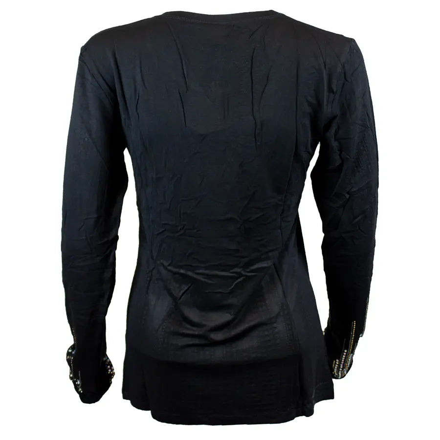 Sparkly BOL Women's Sequin Long Sleeve Party Top for Evening Events & Holiday Celebrations