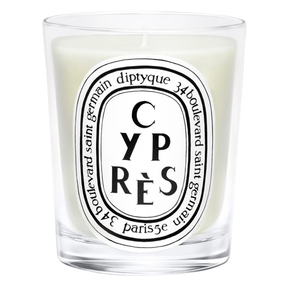 Diptyque Cypres Scented Candle - 6.5 oz Luxury Home Fragrance for Relaxation & Aromatherapy | Perfect for Bedroom, Bathroom & Living Room Decor