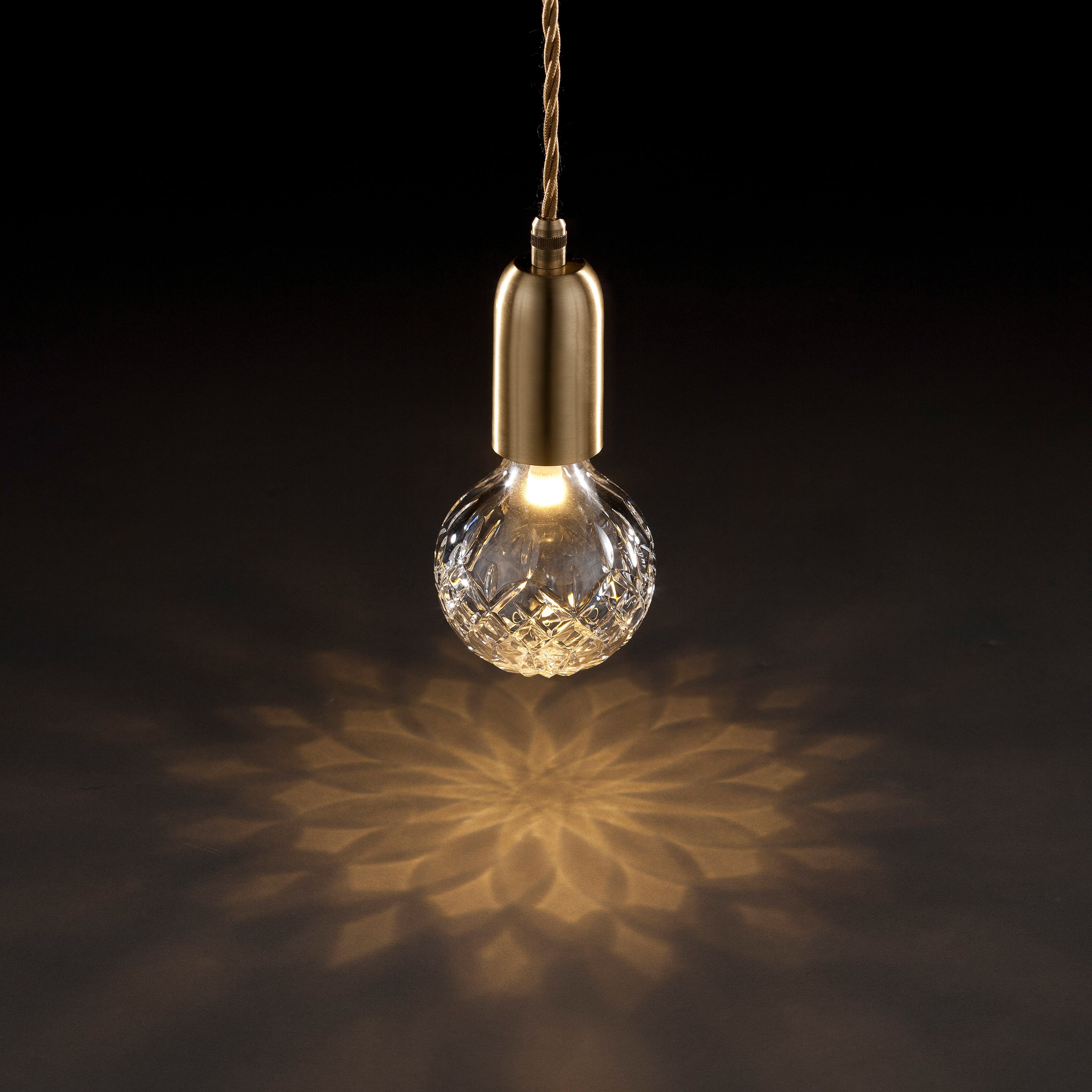 Crystal Bulb Pendant Light - Elegant Glass Ceiling Lighting Fixture for Dining Room, Kitchen Island & Bedroom Decor