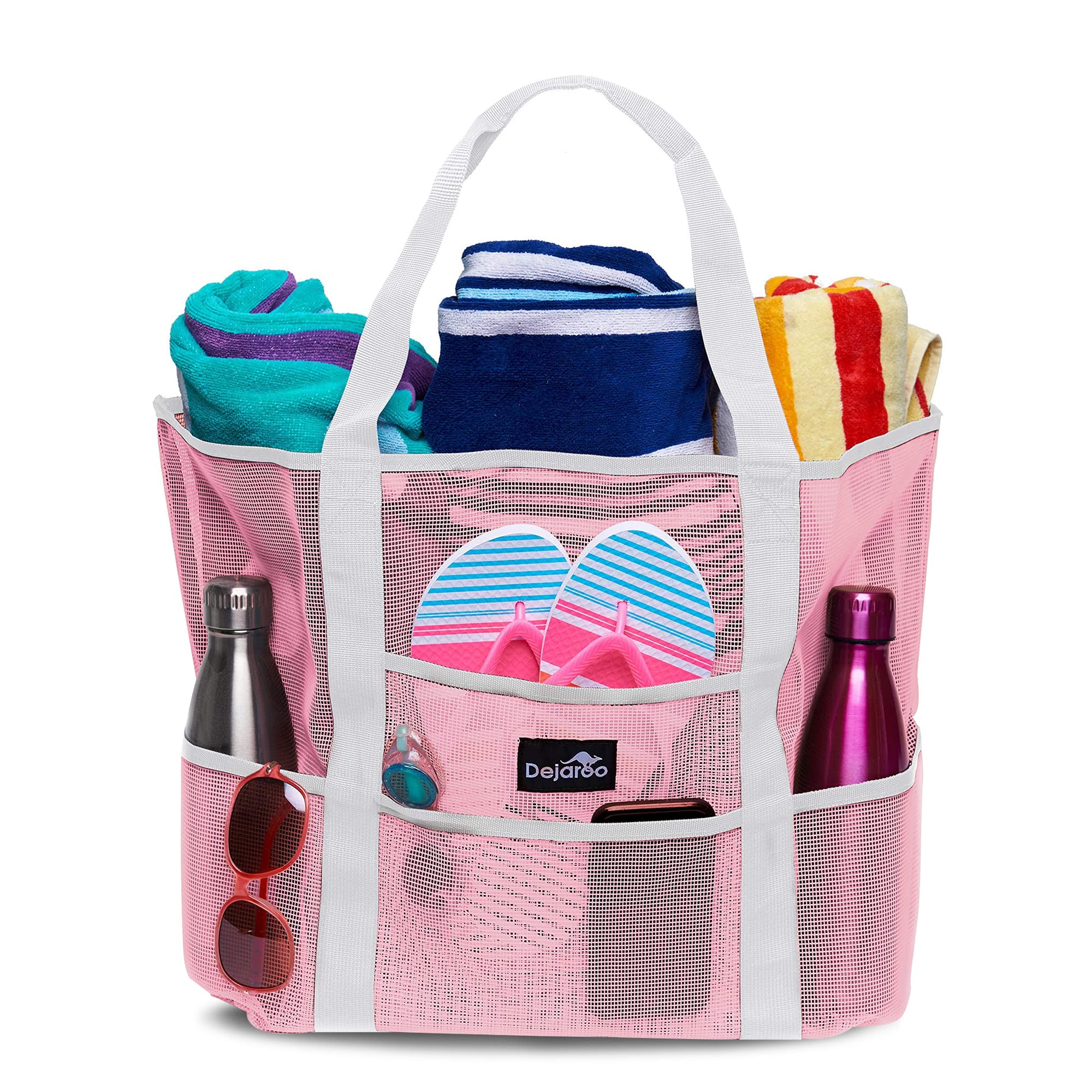 Mesh Sand-Free Beach Bag - Durable & Lightweight Storage for Beach Vacations, Pool Trips & Travel Essentials | Waterproof & Spacious Design for Towels, Sunscreen & More