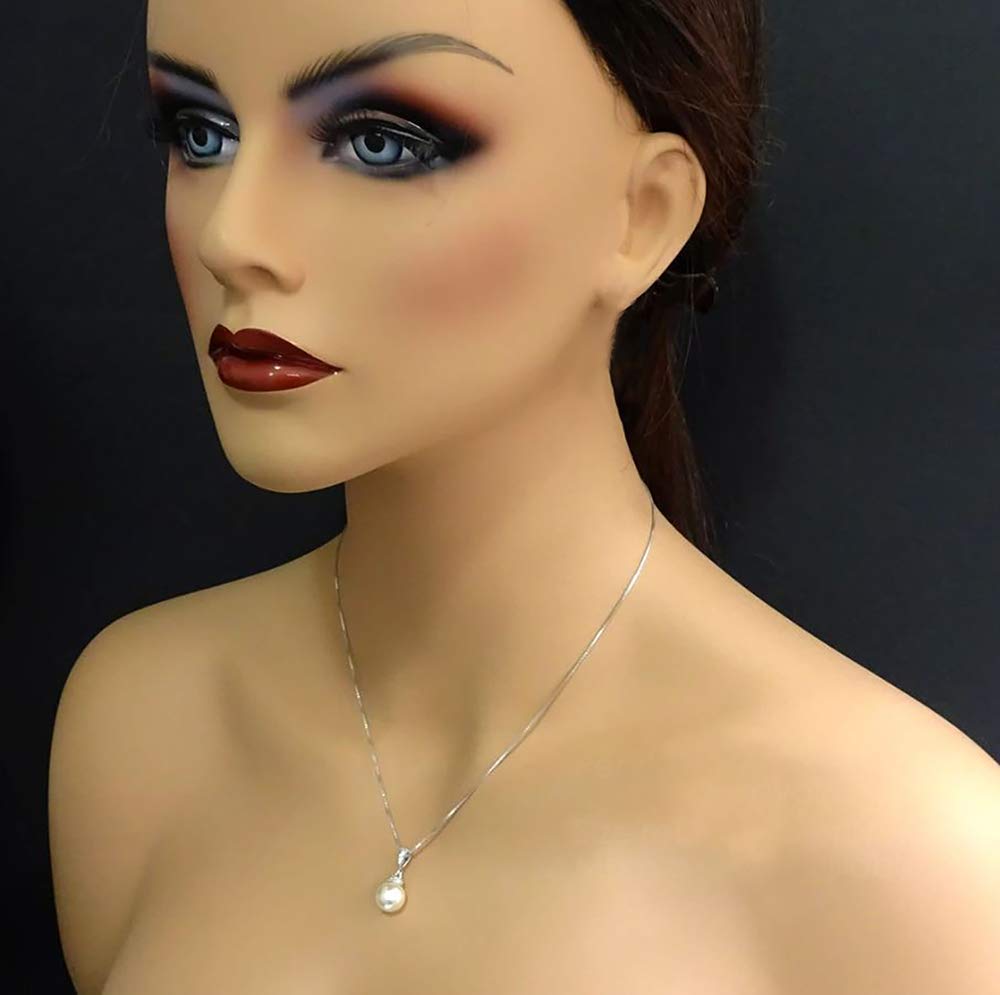 Elegant Pearl Necklace Set of 2 - Perfect Mother of the Bride Gift from Groom & Mother of the Groom Gift from Bride - 18 Inch White Pearl Jewelry for Weddings, Anniversaries & Special Occasions