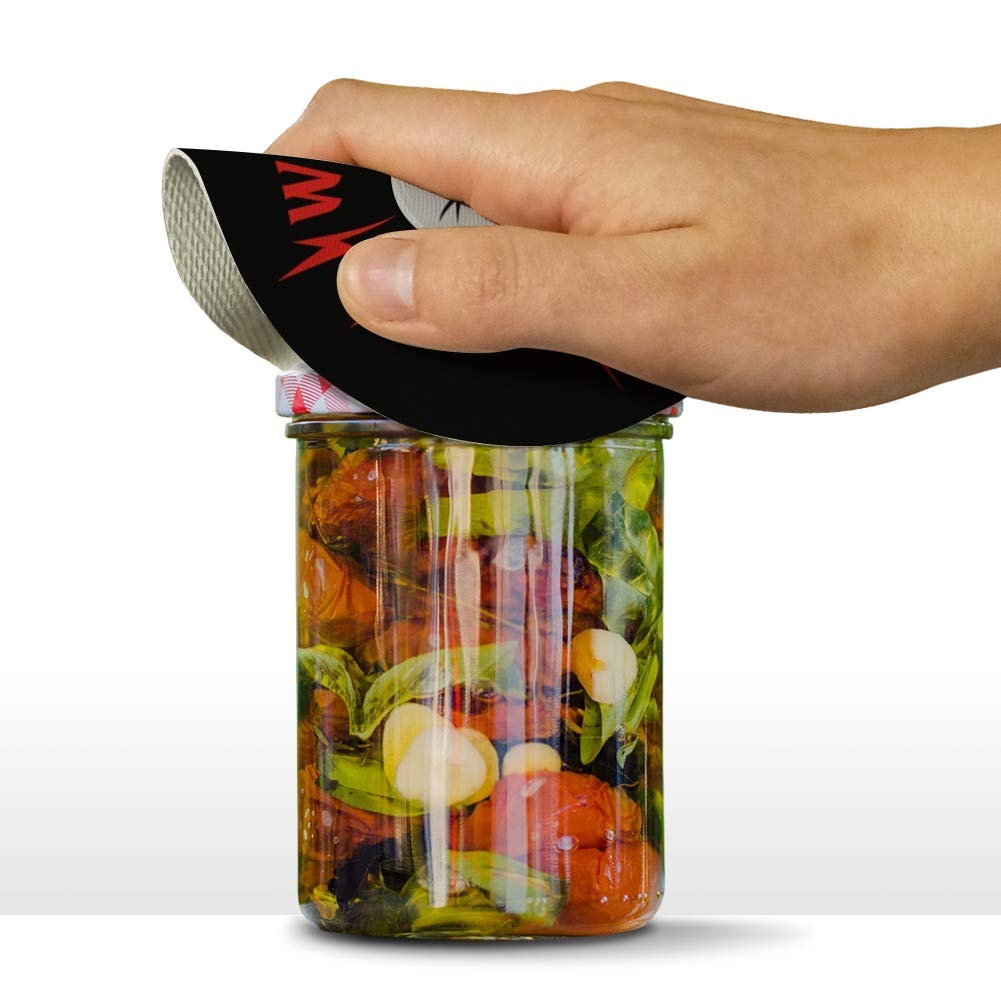 Funny Rock 'n' Roll Non-Slip Rubber Jar Opener - Kitchen Grip Tool for Tight Lids, Mason Jars & Pickle Containers - Perfect for Home Cooking, Canning & Food Storage