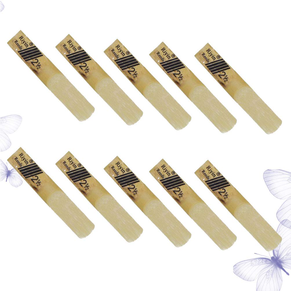 10pcs Professional Bb Clarinet Reeds for B Flat Clarinet - High Quality Woodwind Accessories for Clarinetists | Perfect for Practice, Performances & Band Rehearsals