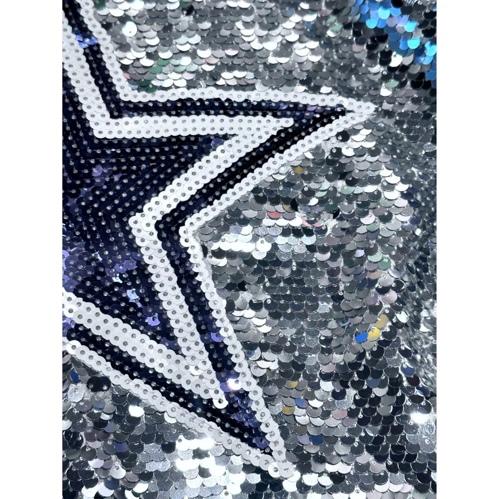 Dallas Cowboys Women's Sequin Full Zip Jacket - Glittery NFL Team Apparel for Game Day, Parties & Casual Outings