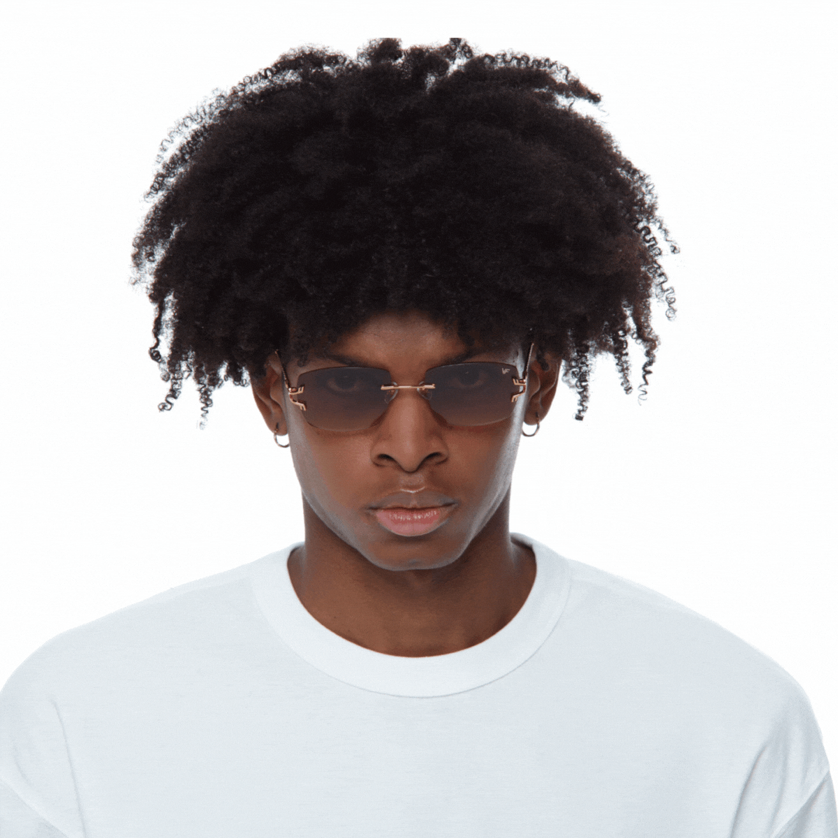 24KT Gold Rimless Drill Mount for Glasses - Premium Eyewear Accessory for Bal Harbour Style | Perfect for Reading, Driving & Fashion