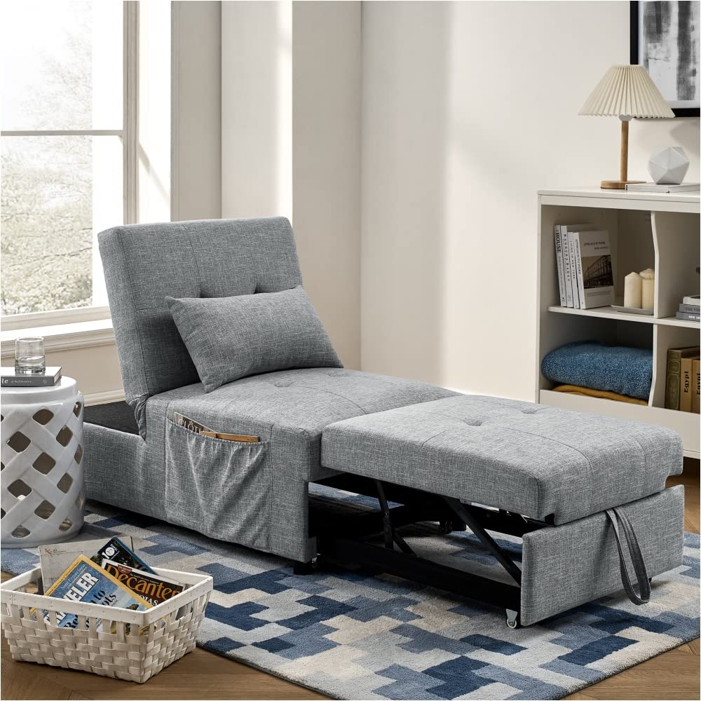 4-in-1 Multifunctional Folding Ottoman Sofa Bed - Convertible Chair, Recliner & Space-Saving Furniture for Small Apartments (44