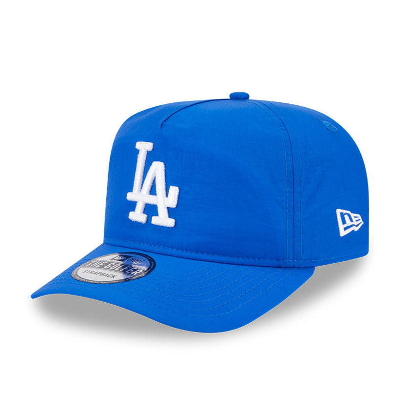 New Era Los Angeles Dodgers Strapback Hat - Light Royal Blue Nylon Golf & Casual Wear for Men & Women - Perfect for Baseball Games, Golfing, and Everyday Fashion