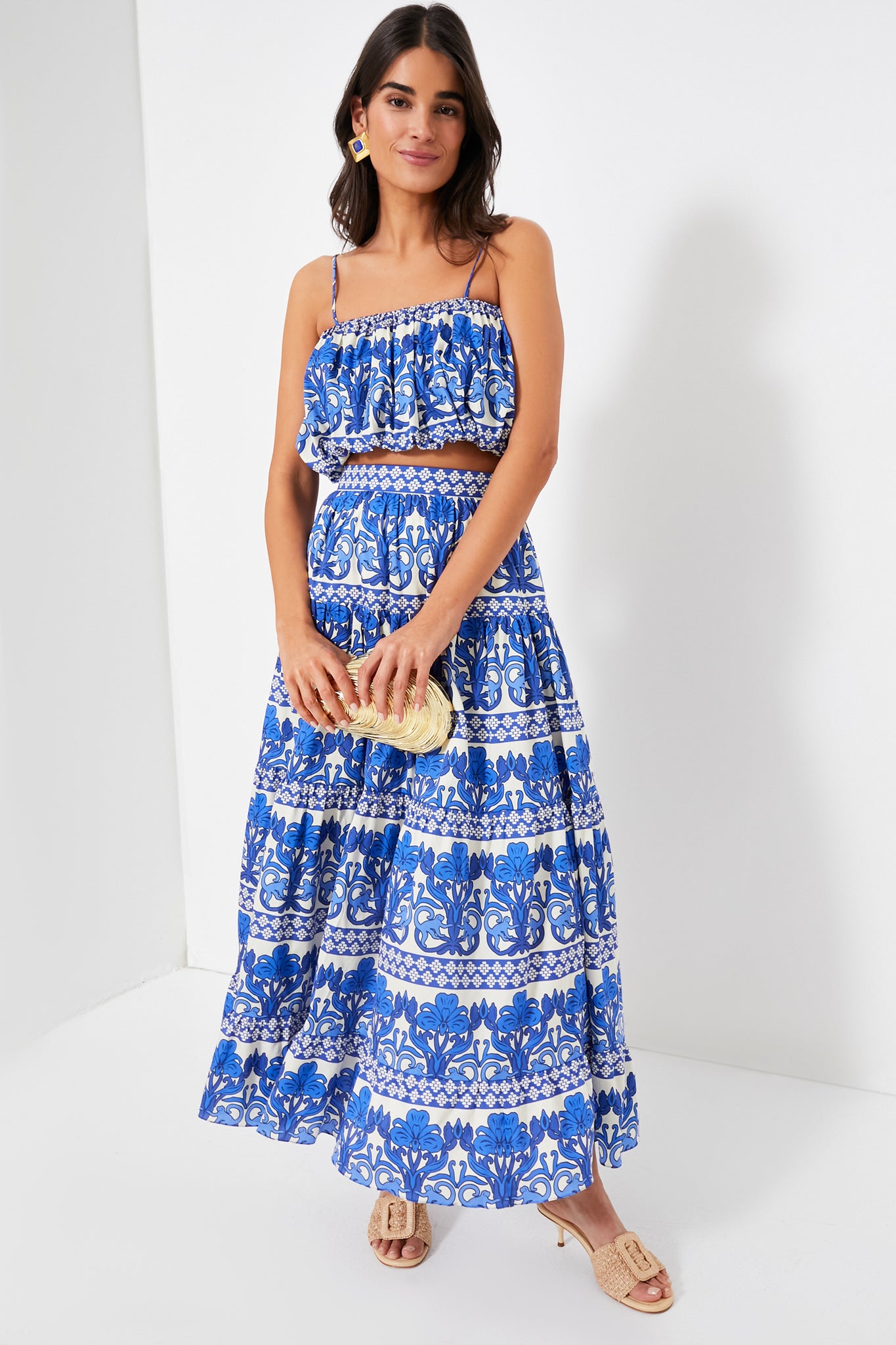 Blue Monkey San Andres Skirt - Stylish Women's Floral Print Bohemian Maxi Skirt for Beach, Vacation & Summer Outfits