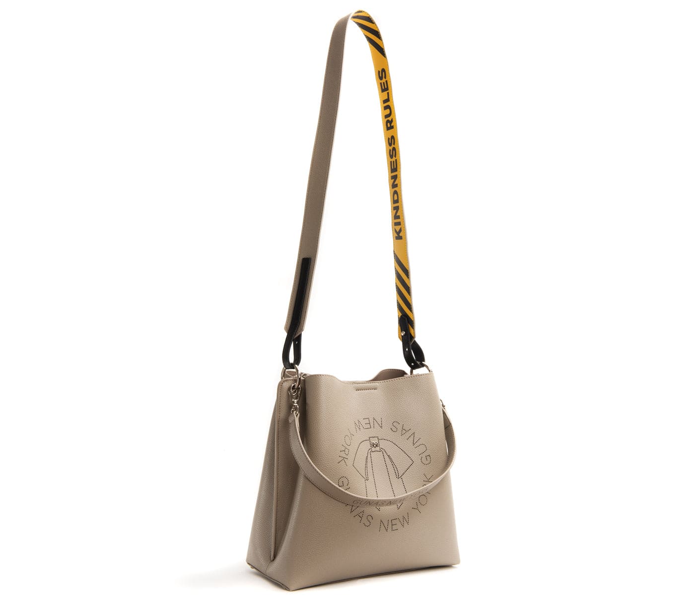 Tabitha Vegan Leather Bucket Bag for Women - Stylish Grey Crossbody Purse for Everyday Use, Work & Travel