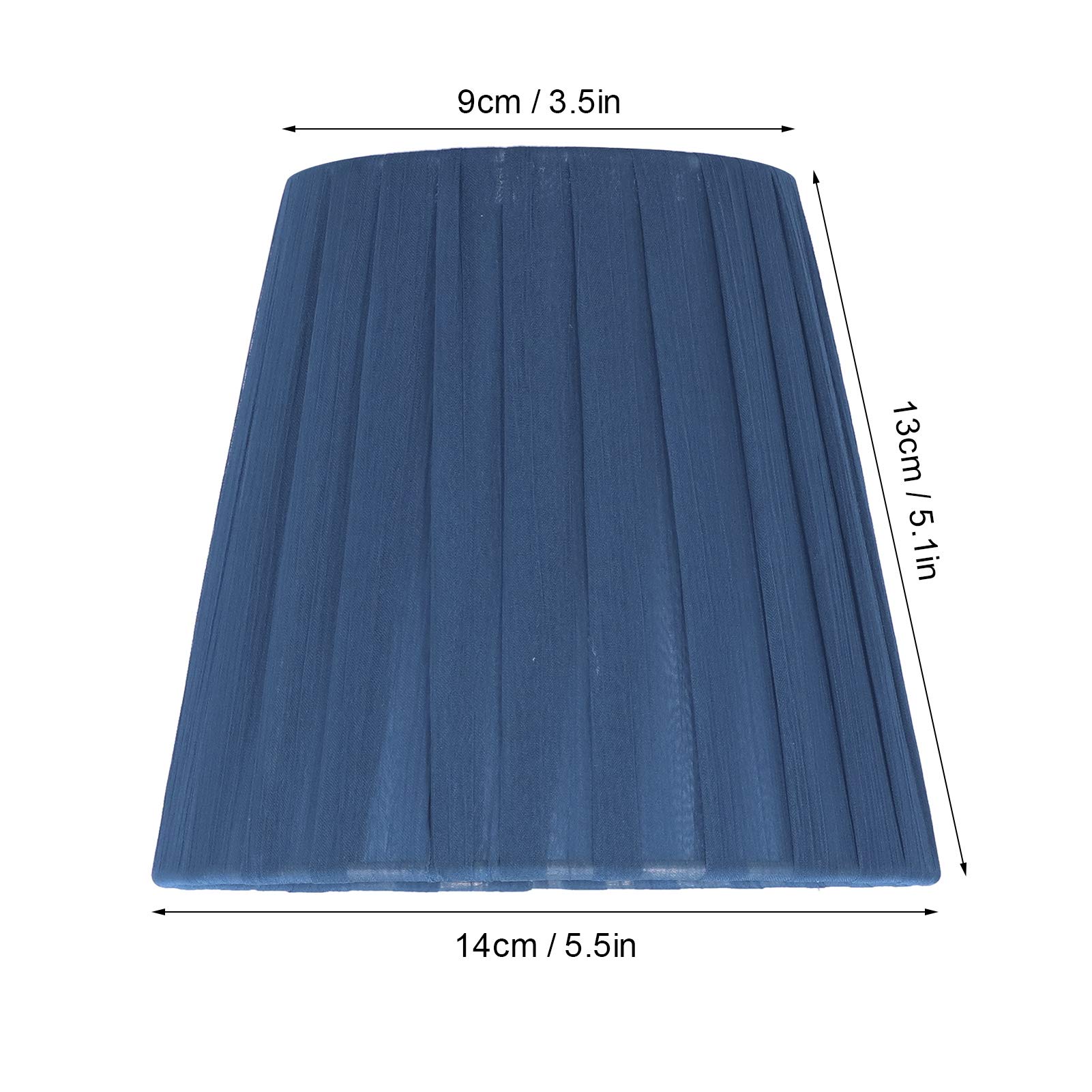 Modern Clip-On Lamp Shades 3.5/5.1/5.5 Inch - Exquisite Blue Lampshades for Chandelier & Wall Lights - Compatible with Small Size A/B/C/F/P Bulbs - Perfect for Bedroom, Living Room & Dining Room Lighting Decor