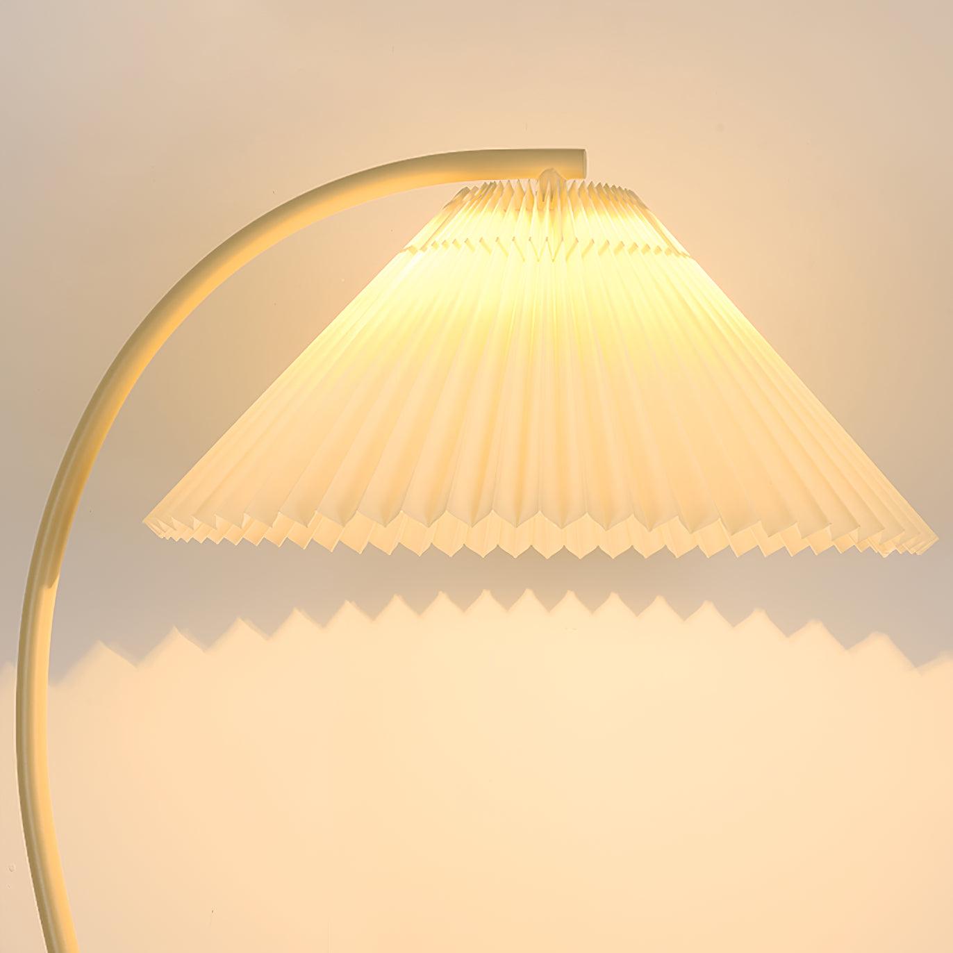 Crescini Modern Pleated Floor Lamp - Adjustable Height Standing Light for Living Room, Bedroom & Office - Elegant Home Decor Lighting