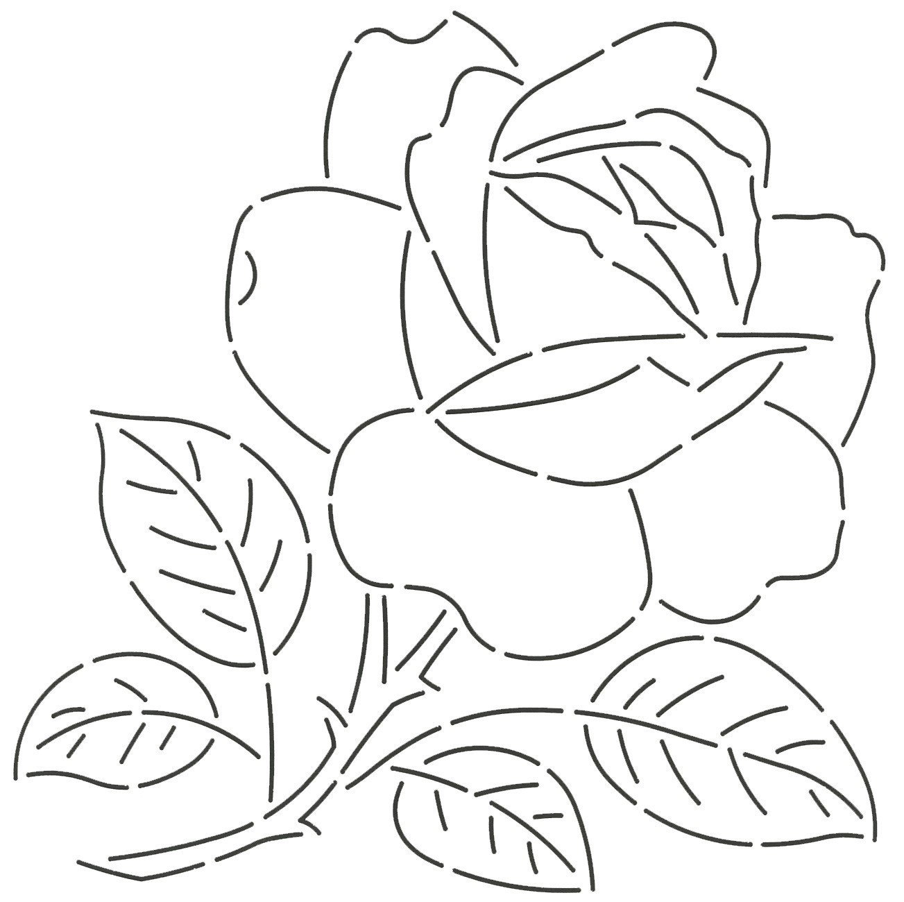 Quilting Creations Rose Quilt Stencil - 11 Inch Floral Design for DIY Quilting, Sewing & Home Decor Projects | Perfect for Wall Art, Pillow Covers & Crafting