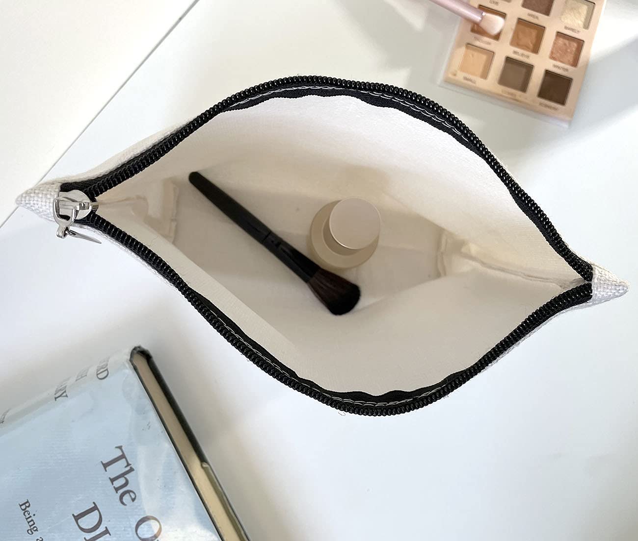Dog Makeup Bag with Mirror - Cute Dog Themed Gift for Women, Dog Lovers, Daughter, Sister & Bestie | Perfect Birthday Gift Idea for Animal Lovers | Great for Travel, Cosmetics Storage & Dog-Themed Collections