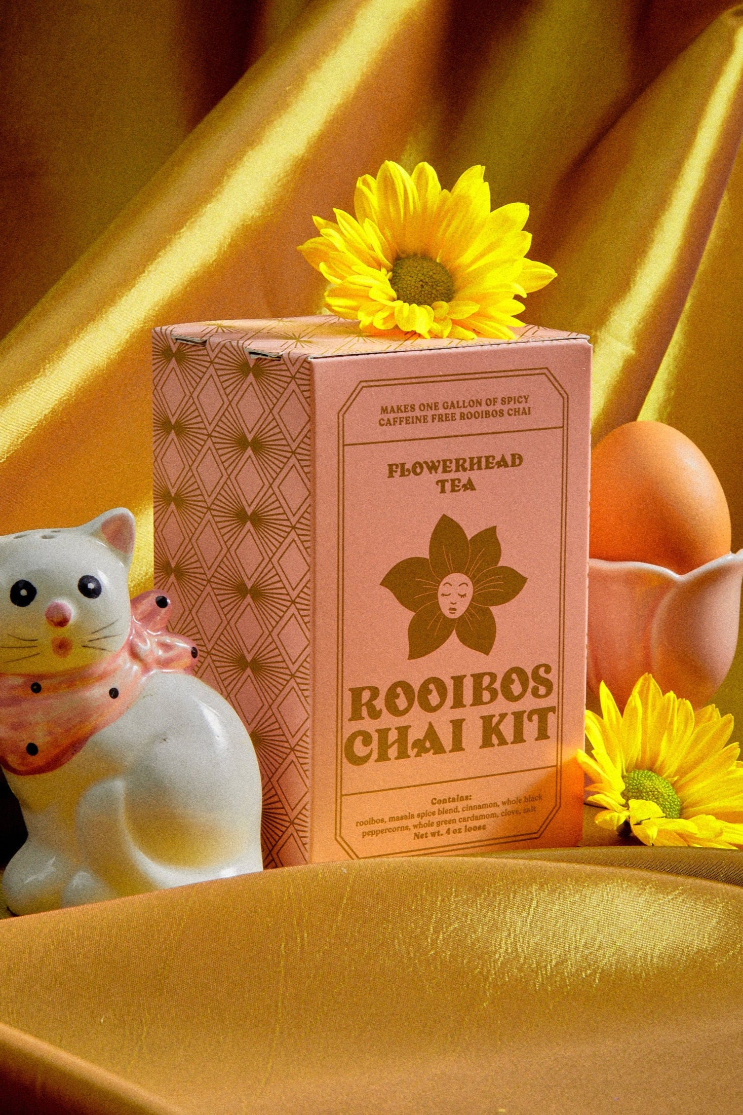 Organic Rooibos Chai Tea Kit - Herbal Caffeine-Free Tea Blend for Relaxation & Wellness - Perfect for Home, Office & Gifting