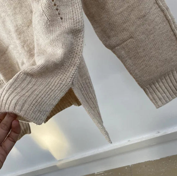 Wool Blend Alma Heart Jacquard Knit Sweater | Women's Winter Pullover | Cozy Casual & Office Wear