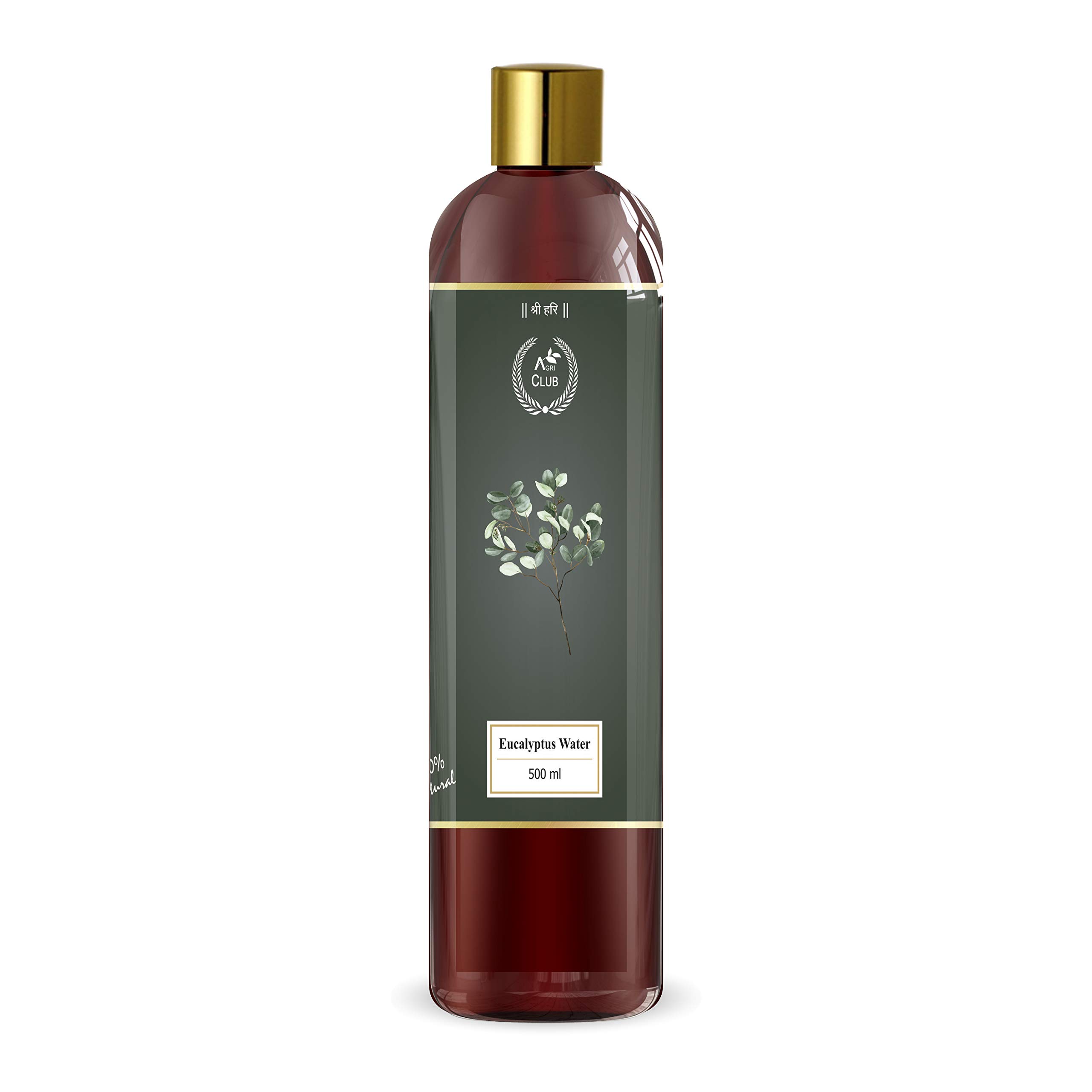 Agri Club Pure Eucalyptus Hydrosol Water 500ml - Natural Aromatherapy Mist for Relaxation, Skin Care & Home Fragrance