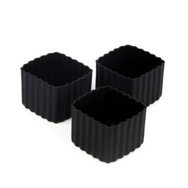 Square Bento Lunch Box Containers - Black | Reusable Food Storage for Meal Prep, Office Lunch, and Picnics