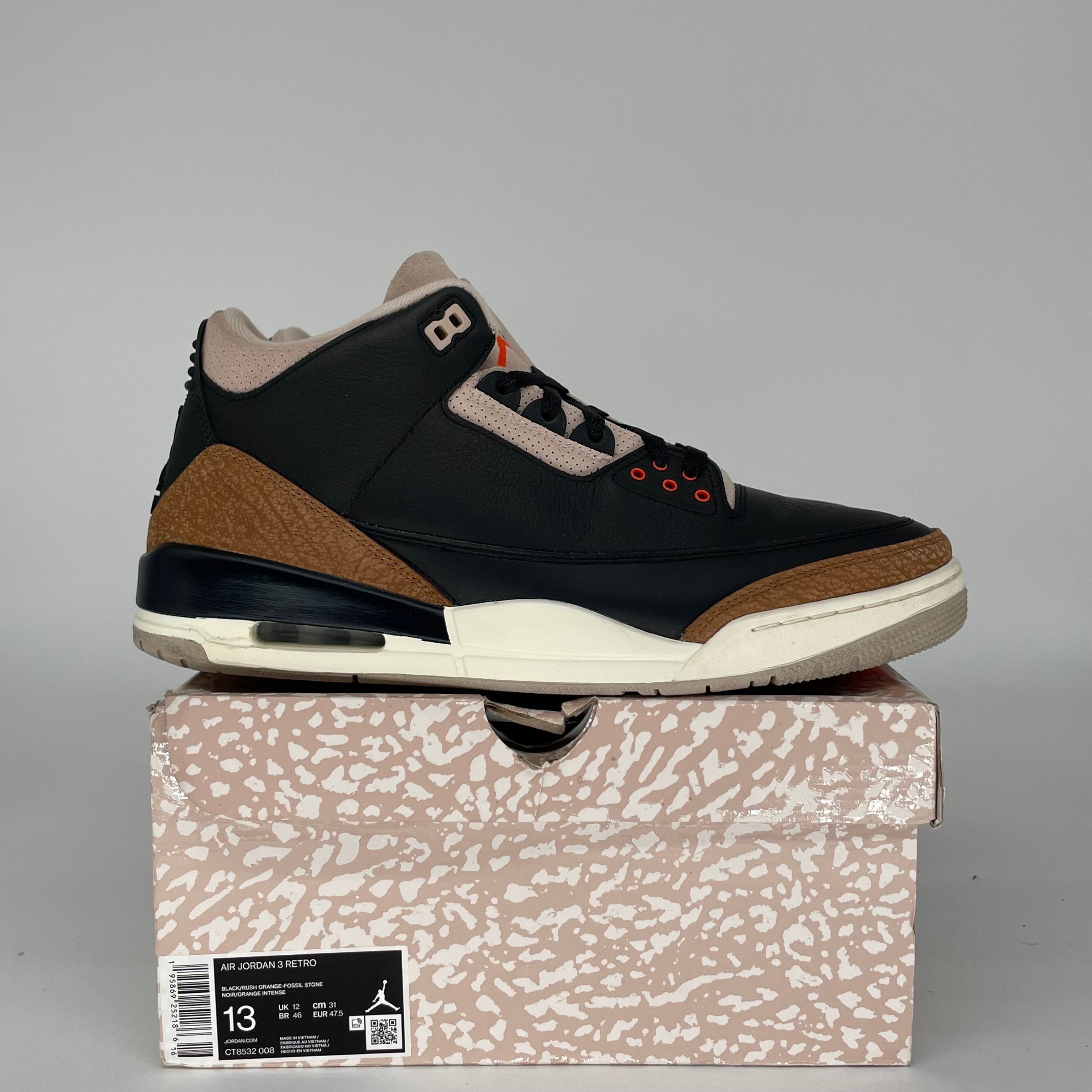 AIR JORDAN 3 DESERT ELEPHANT Men's Basketball Shoes - Size 13 (CT8532-008) | Retro Sneakers for Streetwear & Casual Outfits