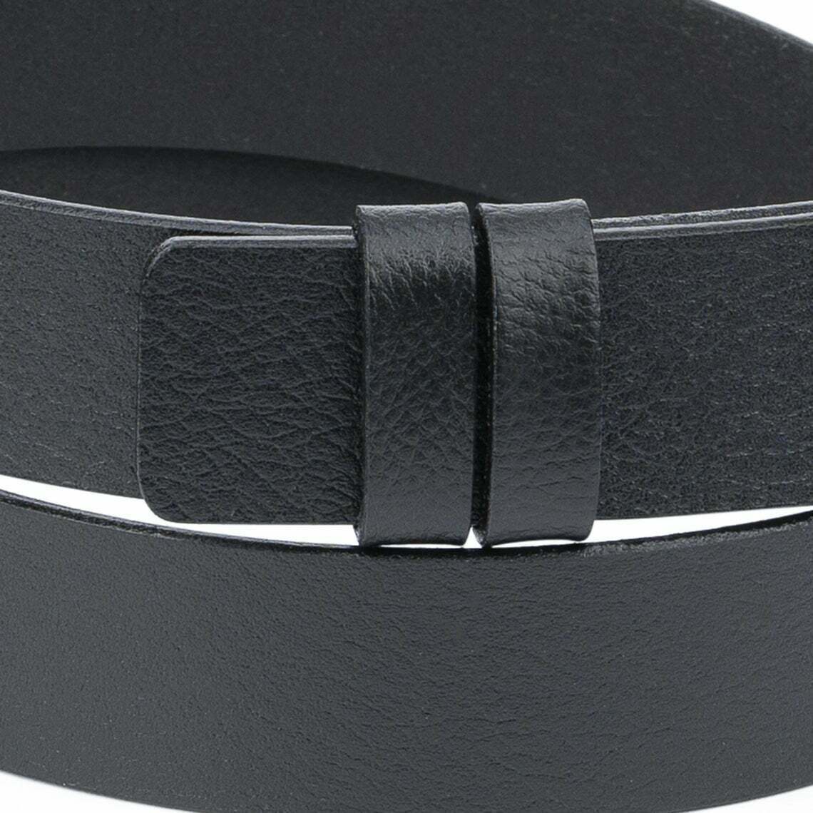 Montblanc Men's Genuine Leather Belt - 35mm Black Belt Without Buckle - Premium Dress Belt for Business, Office & Formal Occasions