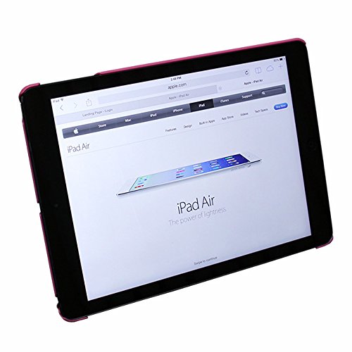 Maximal Power PU Leather Ultra Slim Folio Stand Case for Apple iPad 5 & iPad Air - Pink (POU IPADAIR/PK) | Protective Cover with Auto Sleep/Wake | Perfect for Work, Travel & Home Use