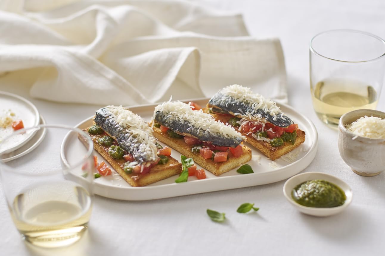 Premium Ortiz Sardines A la Antigua - Wild Caught in Spain, Hand-Packed in Extra Virgin Olive Oil | Moist & Tender | Perfect for Salads, Sandwiches, Toast & Charcuterie Boards | 6.7oz Jar (Pack of 1)