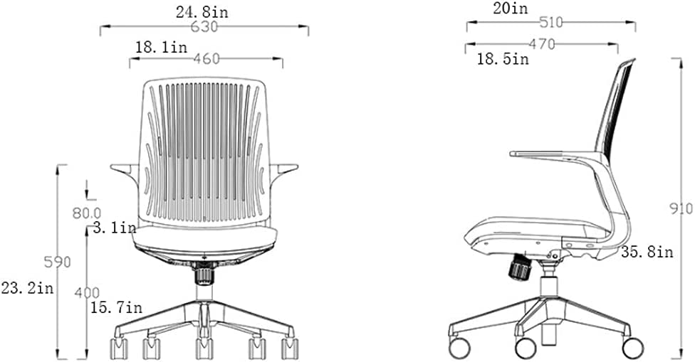 Ergonomic Office Chair - Adjustable Height Computer Desk Chair with Lumbar Support for Home Office, Gaming, Study - Comfortable & Breathable Mesh Back - Pink (Ideal for Long Hours of Work, Online Classes, and Gaming Sessions)
