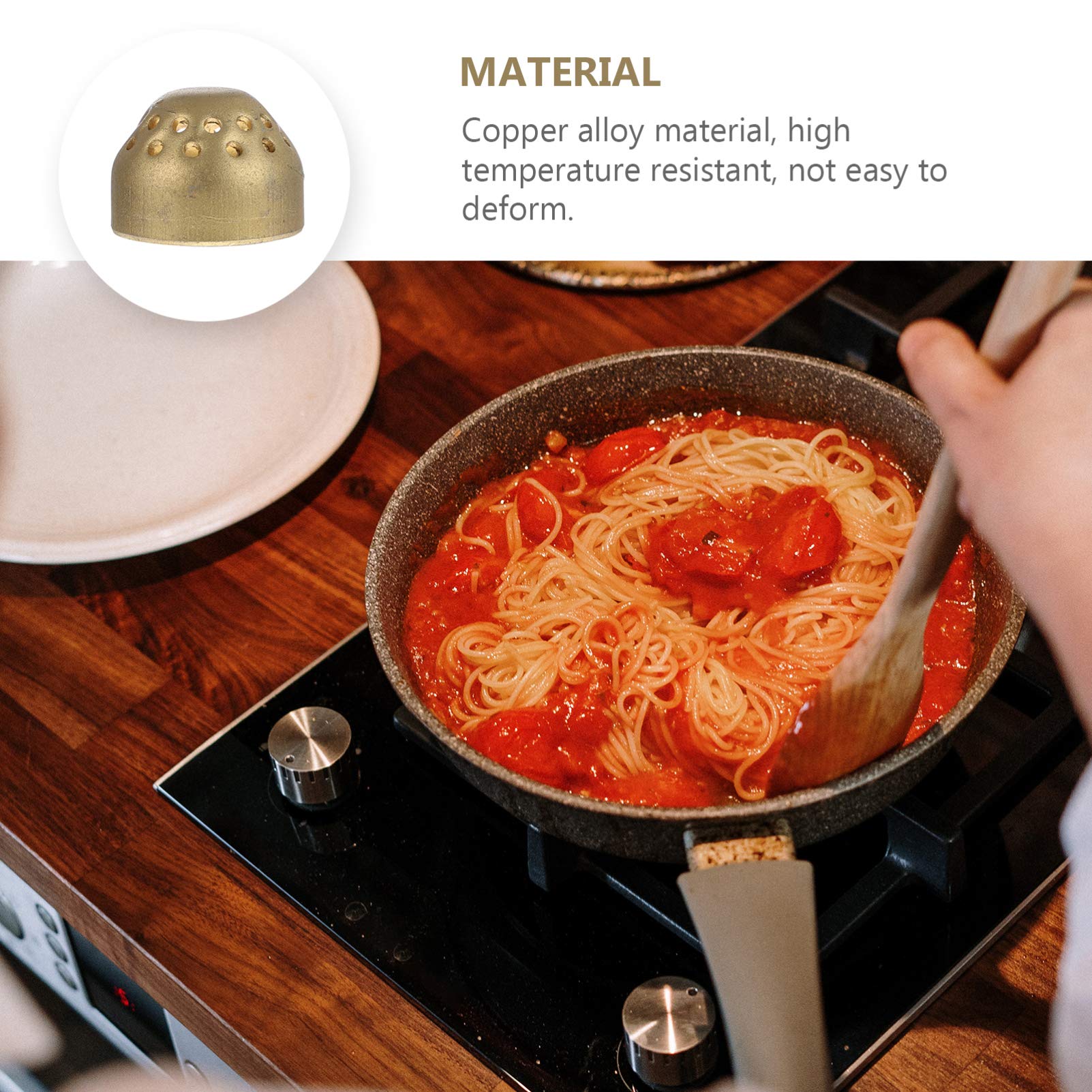 10pcs Hemoton Gas Stove Burner Liners & Wok Stands - Durable Copper Alloy Gas Cooktop Covers & Support Frames for Wok Burners - Perfect for Asian Cooking, Outdoor Camping & Commercial Kitchen Use